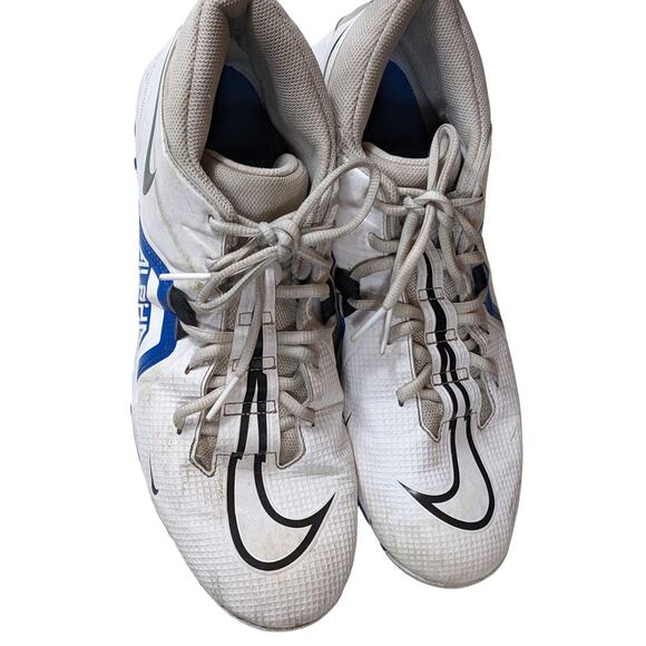 Nike Alpha Shoes Fastflex Cleats Mens 12 White Blue CV0582-101 Turf Football main image 14
